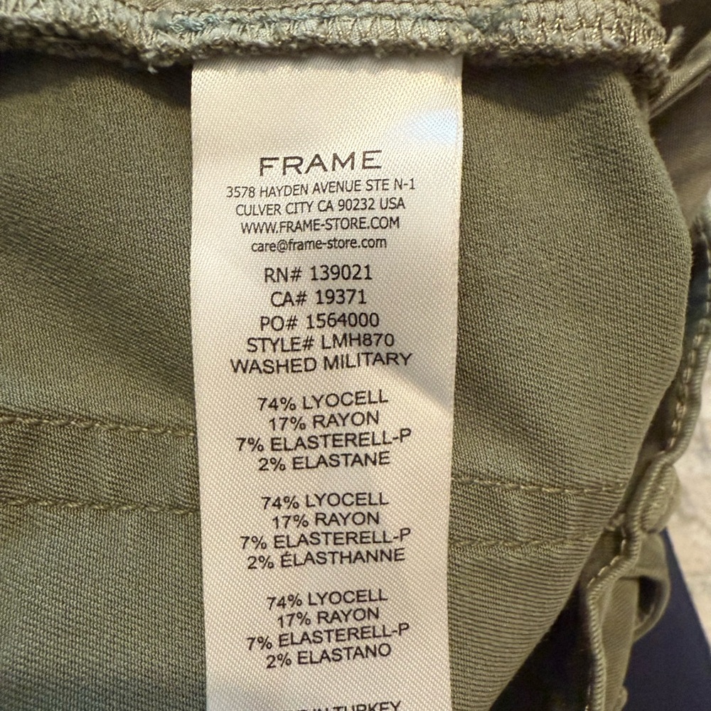 Frame Denim Men's Green Slim Jeans - Picture 10 of 10